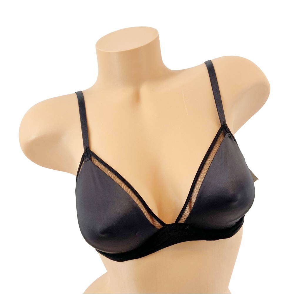 NWT On Gossamer Black Bare Illusion Unlined Bra Style 014751 Size 32C - Picture 2 of 12